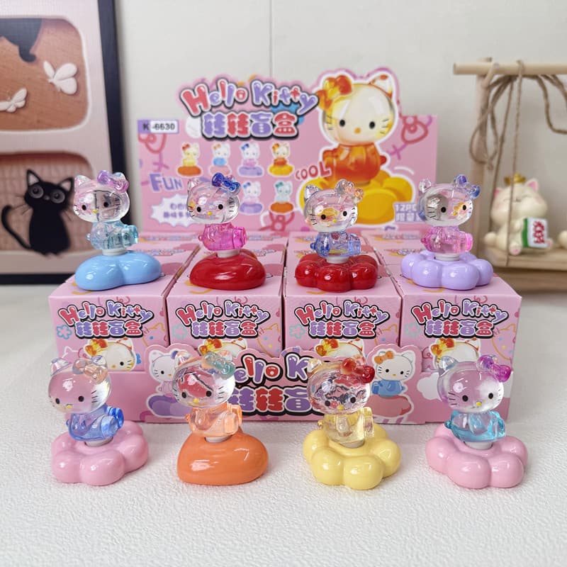 HelloKitty turn blind box Hello Kitty figure cute movable doll desktop ornament girl gift blind box