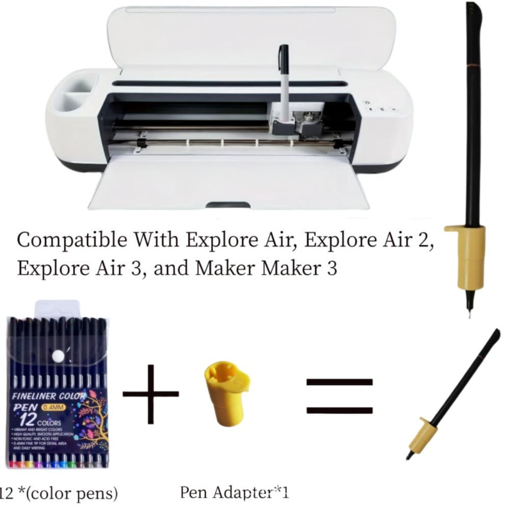 13-Piece Cricut Pen Set with 1 Pen Holder and 12 Pens for Marker Explore Air 3/Air 2/Air