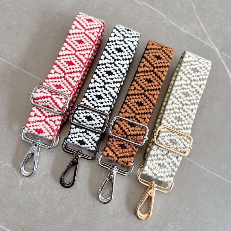 Bag strap accessories, bag shoulder strap, crossbody strap, replacement strap, adjustable wide strap, canvas strap, plaid rhombus strap