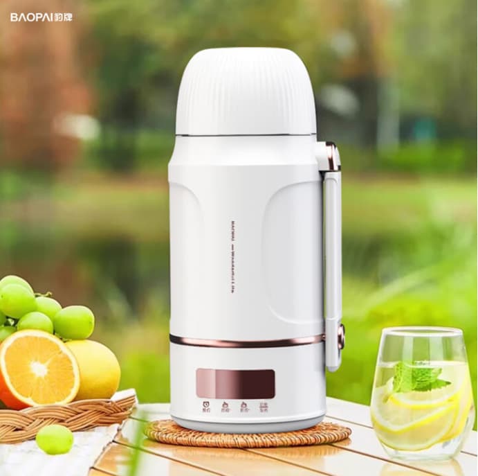 Leopard brand portable electric hot water bottle BP-9823 electric kettle travel business large capacity automatic heat preservation integrated home