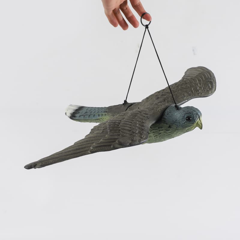 Lifelike Plastic Crow Garden Decoration with Wings Flying Bird Raven Eagle Ornament Hanging Pendant