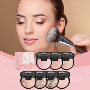 Zephoco Concealer Powder Foundation Series Long-lasting Lightweight Smooth Matte Finish Portable Concealer Powder Foundation for Touch-ups