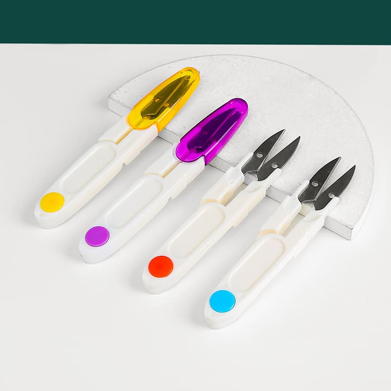 Colorful safety yarn shears, fishing line shears, small fishing scissors, cross-stitch thread trimmers, spring yarn shears - wholesale from manufacturers.