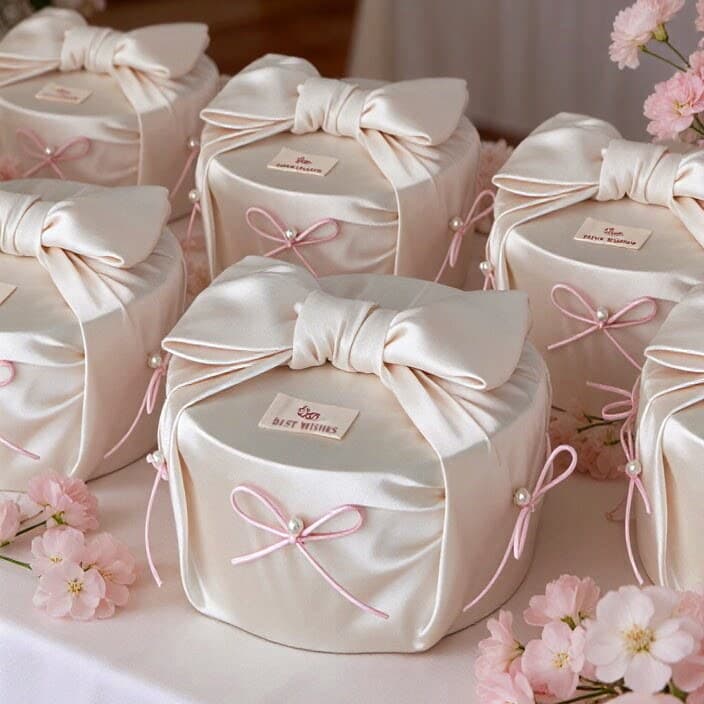 Souvenir gift box for bridesmaids, groomsmen, furoshiki wrapping, practical wedding gift for employees, opening ceremony gift, beauty industry client gift