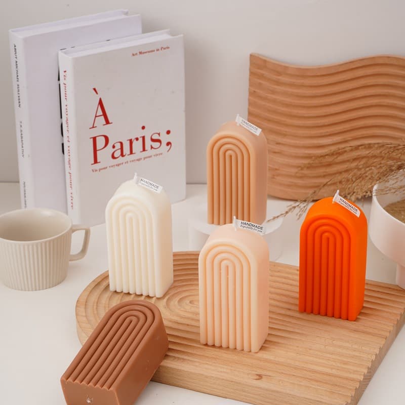 Geometric Arch Shaped Soy Wax Aromatherapy Candles Photography Props Birthday Gifts Souvenir Gifts