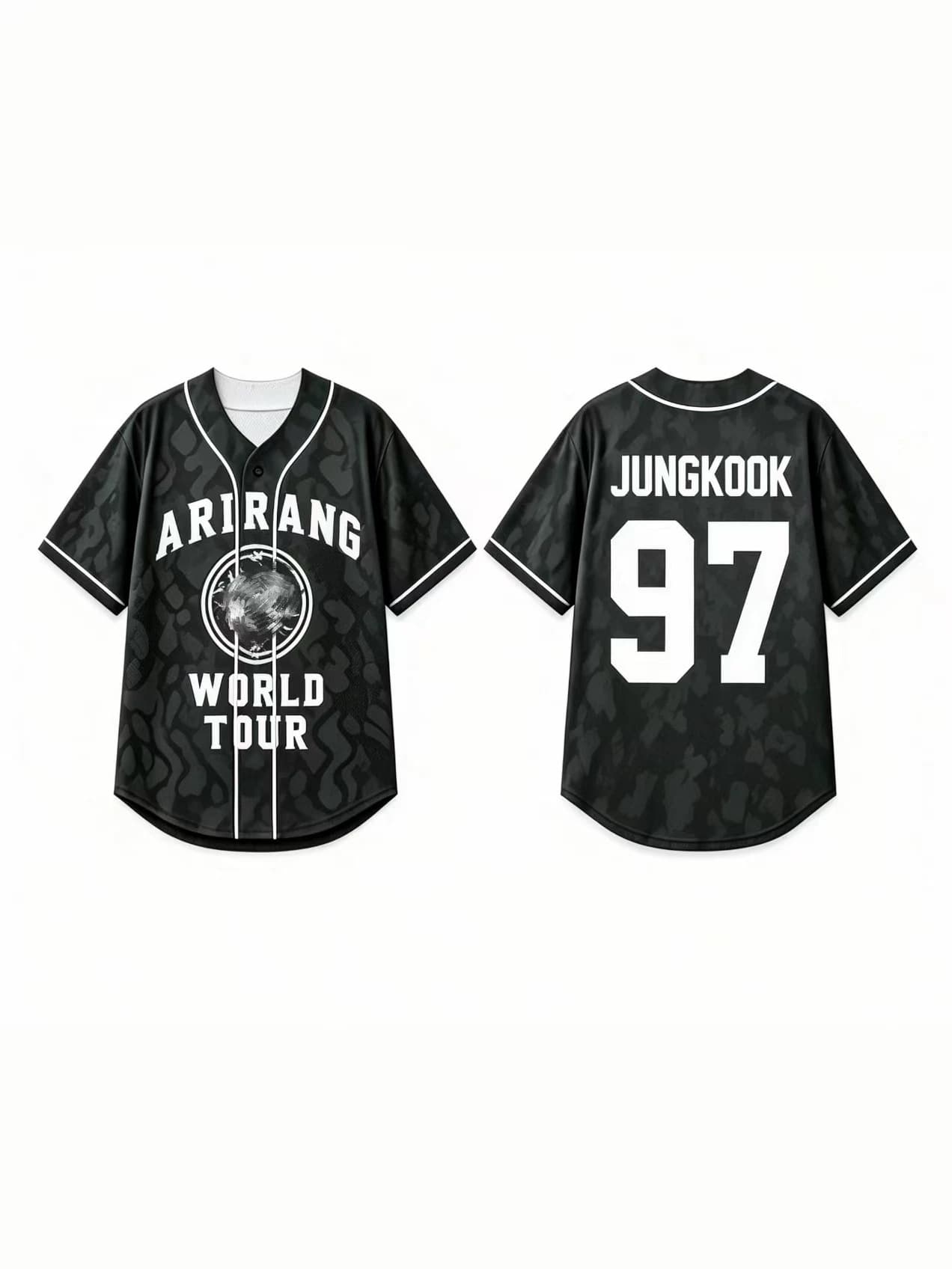 Cross-border summer new Korean BTS jersey BTS trendy baseball uniform breathable and comfortable support uniform