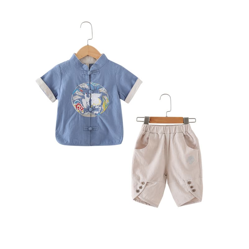 Hanfu Children's Retro Tang-Style Outfit, Baby One-Year-Old Clothing, Boys' Kids' Dress, Summer Wholesale Hanfu Chinese Traditional Costume