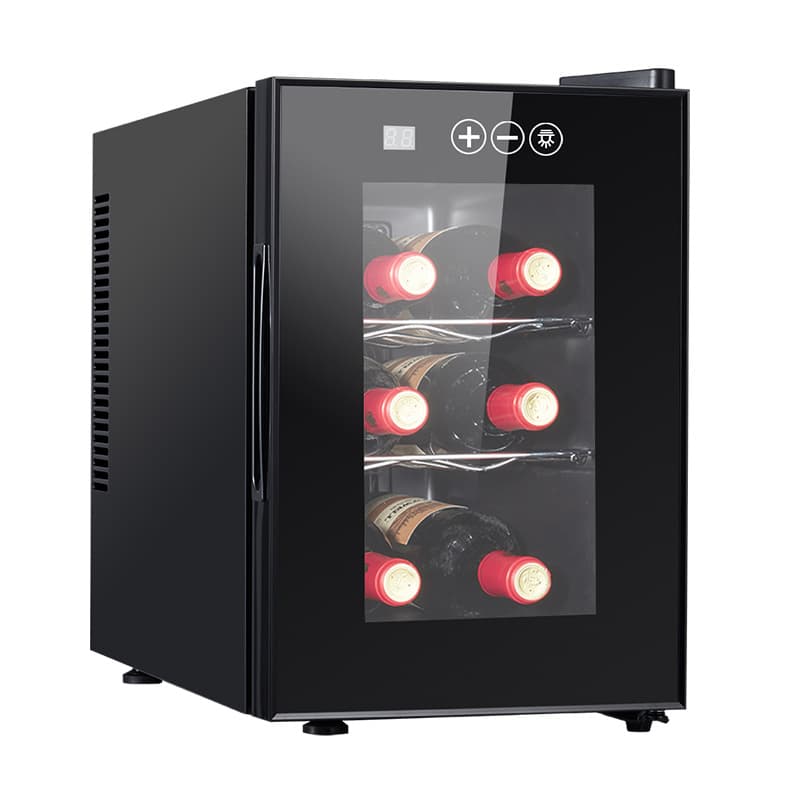 Cross-border Export 6-Bottle Wine Cooler, Constant Temperature Wine Cabinet, Household Electronic Cooling Vibration-Free Wine Fridge, Cigar Storage