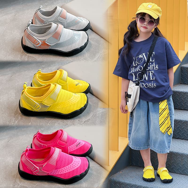 Children's Beach Shoes Anti-Slip Sports Shoes Quick-Dry Wading Shoes for Stream Diving Boys Girls Big Kids Anti-Cut Barefoot Socks Shoes