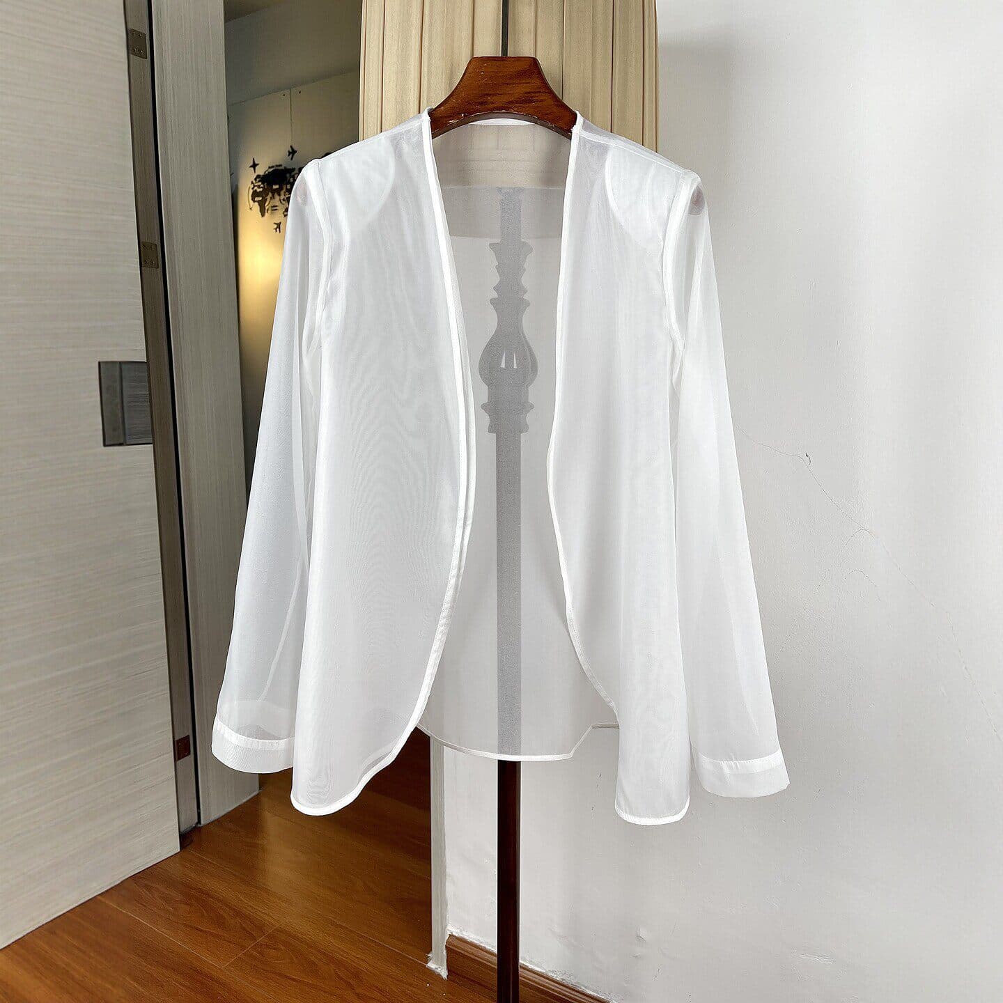 Summer Thin Mesh Breathable Sun Protection Jacket for Women, 2026 New Style, Elegant Versatile Loose Fit Long Sleeve Buttonless Cardigan Top