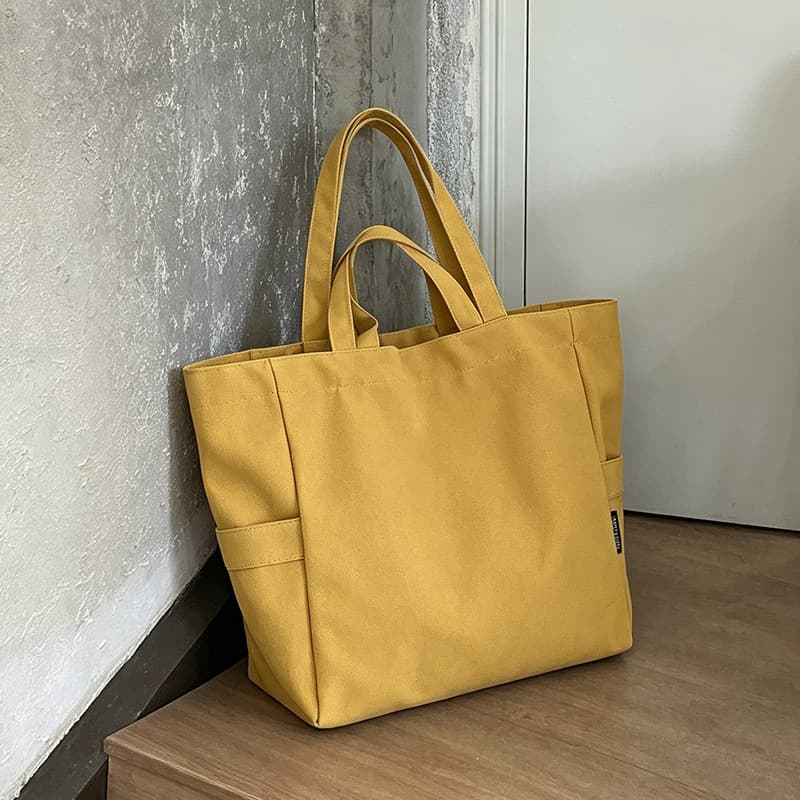 Canvas Tote Bag Shopping Bag Large Capacity Versatile Ins-Style Handbag College Student Class Commute Bag Women's Bag
