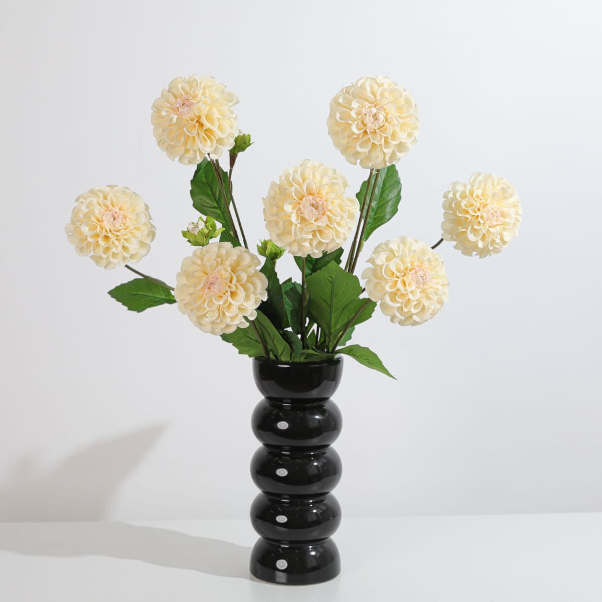Simulation feel 2-head dandelion dahlia simulation flower multi-color ball chrysanthemum wedding decoration photography props wholesale