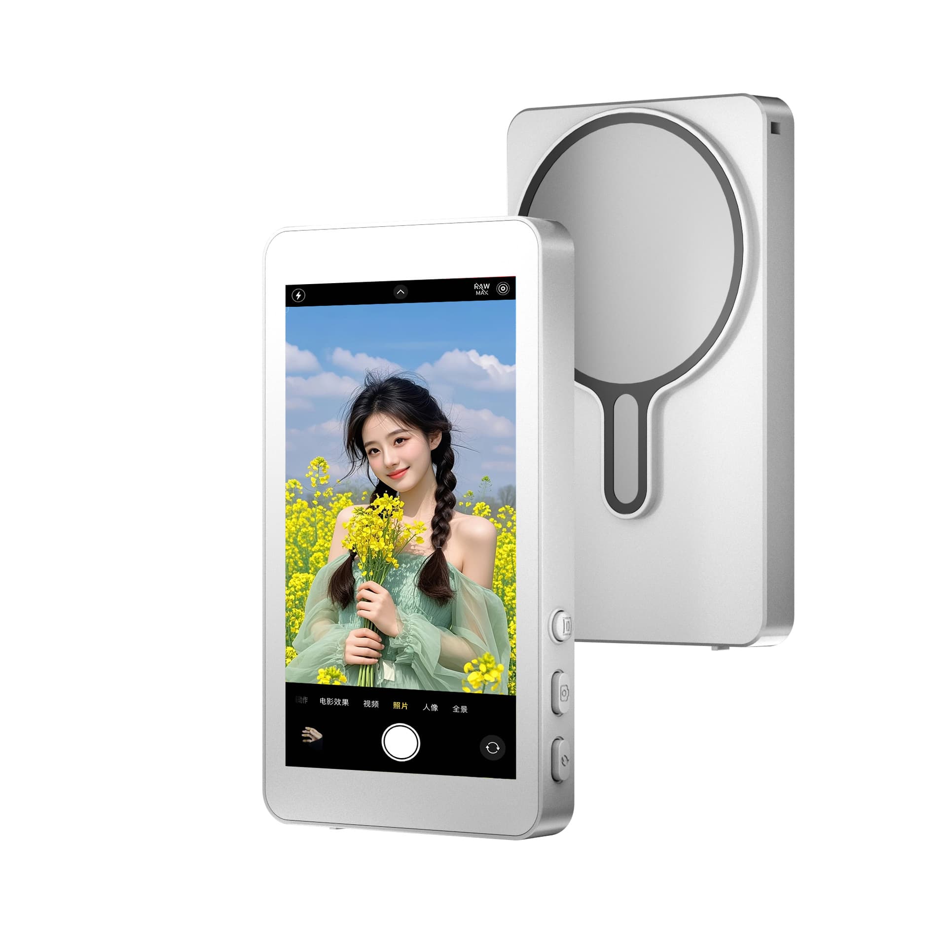 Curated 1st and 2nd Gen Screen Mirroring Device with Remote Focus Control, Phone Screen Mirroring for Photography Live Streaming, Wireless Screen Mirroring and Viewfinder