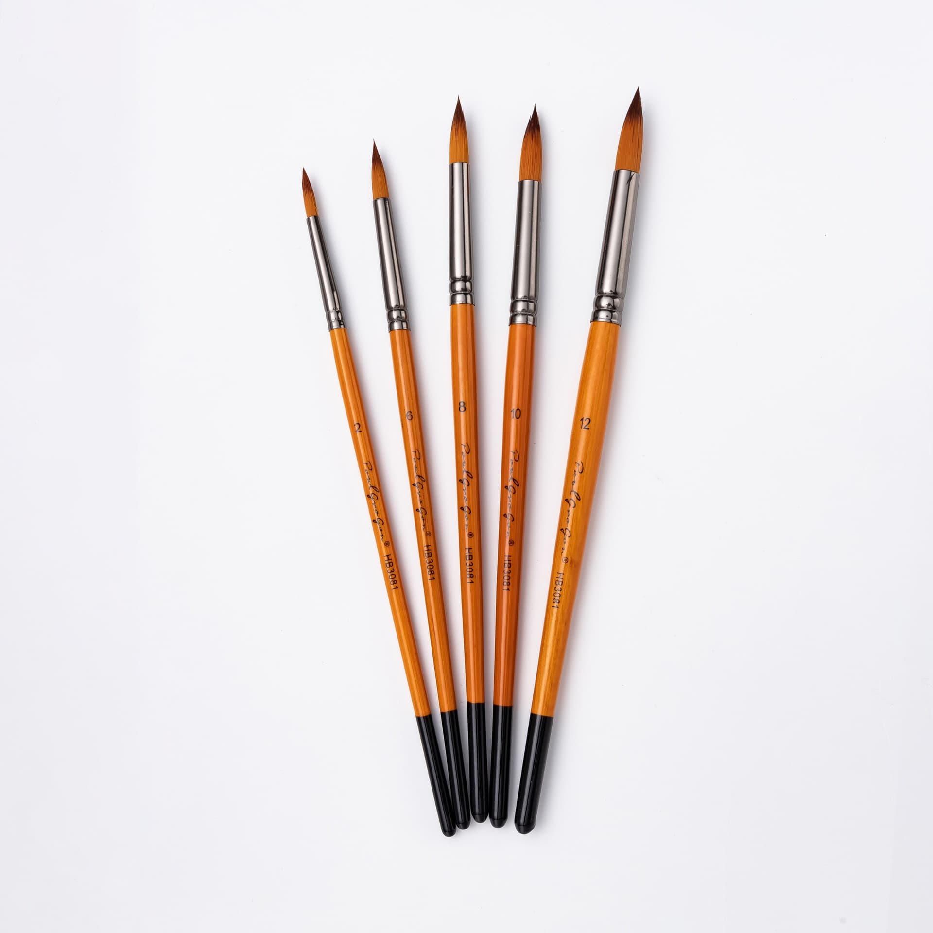 Cross-border Oil Painting Brush Set 6 Pieces Nylon Wooden Paint Brushes for Art Acrylic Gouache Mixed Bristle Wholesale