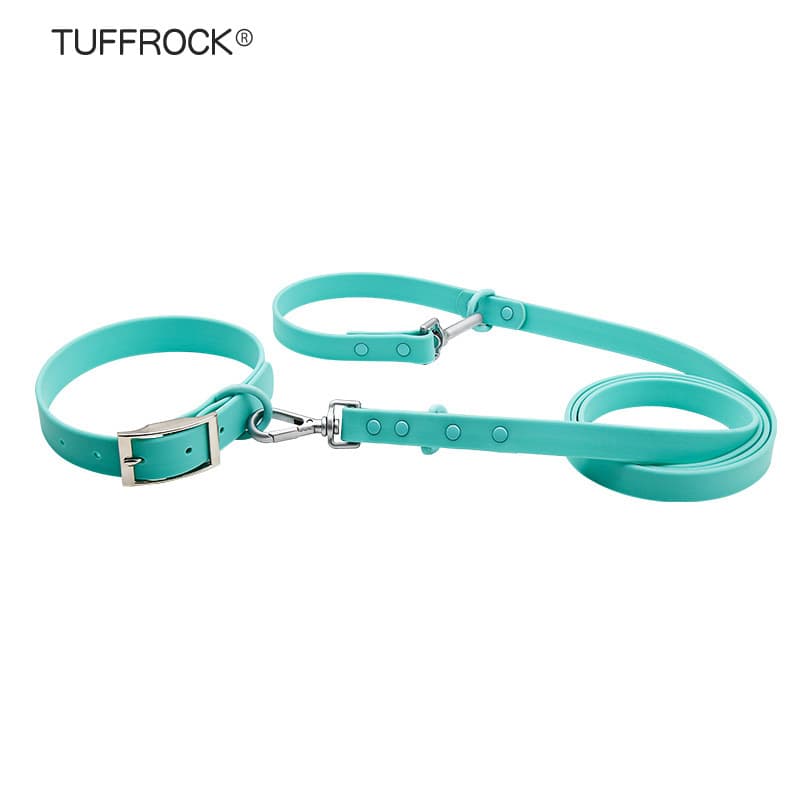 Hot Selling Pet Supplies PVC Waterproof Coated Dog Collar Leash Set, Silicone-Like Pet Necklace, Dog Walking Rope Factory Direct