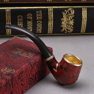 Hot-Selling Portable Mini Resin Tobacco Pipe, Speckled Curved Style, Compact Beginner Practice Pipe for Street Vendors