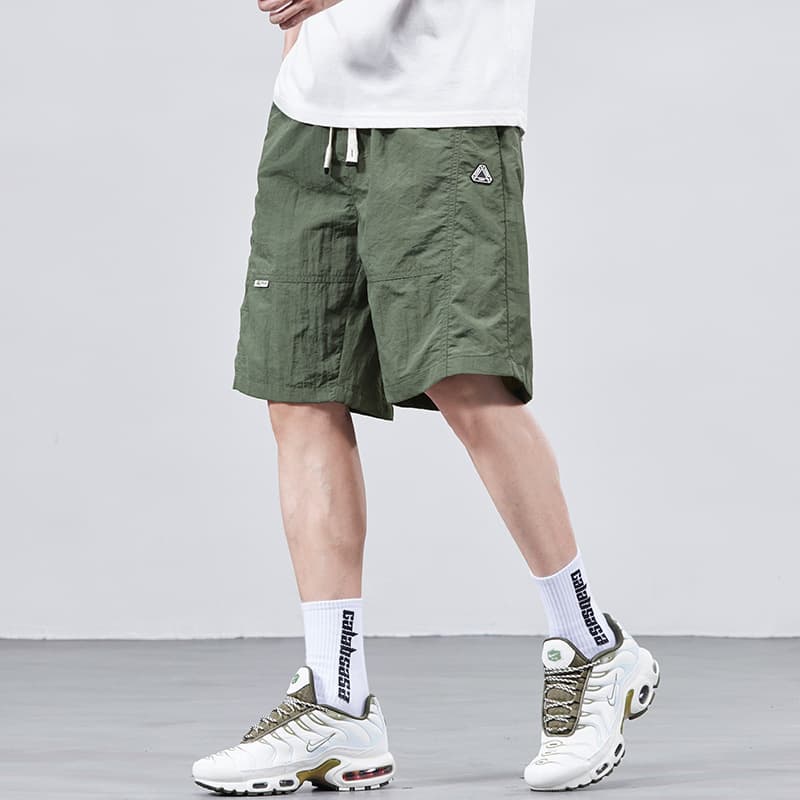 Summer Ice Silk Five-Point Casual Shorts for Teens, Versatile Men's Casual Five-Point Shorts, Trendy Men's Cargo Five-Point Shorts