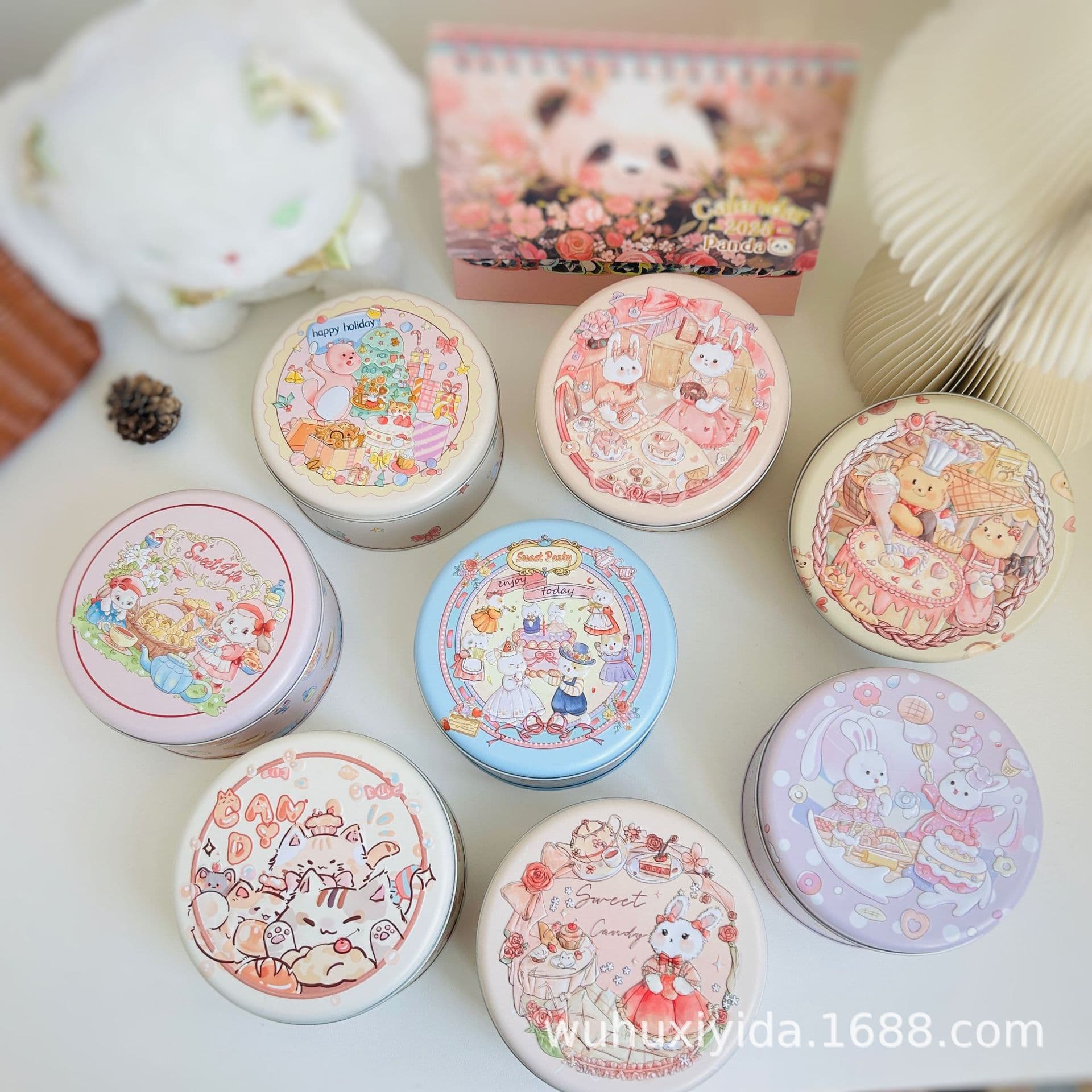 Small baking snowflake pastry cake tinplate empty box cookie Christmas packaging box gift box candy container
