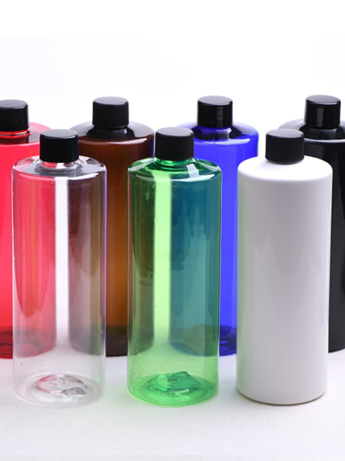 500ml Flat Shoulder Plastic Cosmetic Bottle, Screw Cap Plastic Bottle, Empty Trial Bottle for Hydrosol and Flower Water