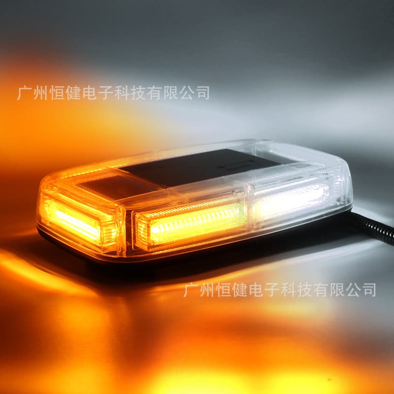 12-24V COB Mini Short Light Bar Warning Light LED Strobe Light for Cars, Trucks, Construction, Rescue Vehicles
