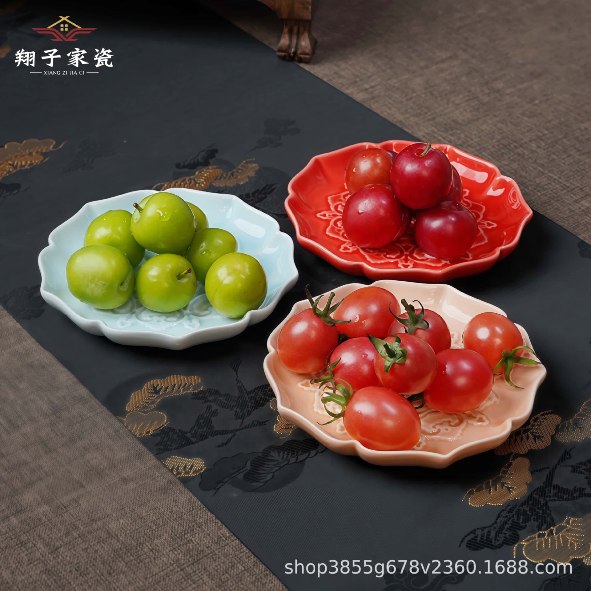 Wedding or engagement fruit and dessert tray for ceremonial setups, tea offerings, or Buddha table displays.