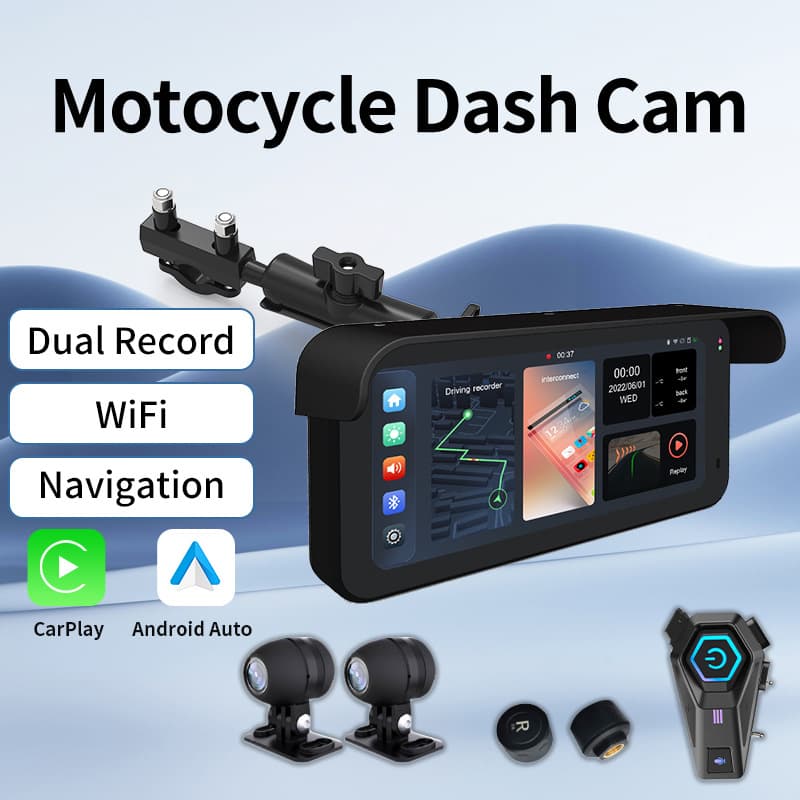 Cross-border motorcycle motorcycle riding wireless carplay Apple 6.25-inch portable GPS navigator recorder