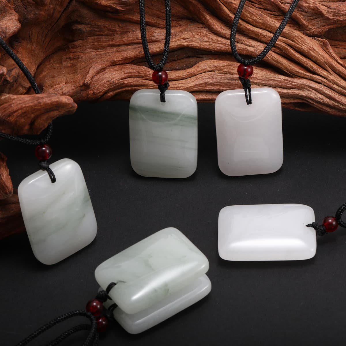Natural Stone Raw Stone Pendant, Tianshan Cui Trouble-Free Plaque, Tianshan Cui Jade Pendant, Chinese Style Wholesale Direct from Manufacturer
