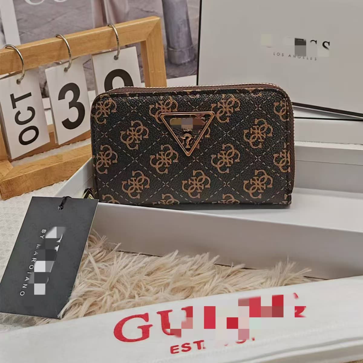 GS Foreign Trade Trendy Printed Handbag Inverted Triangle Simple Medium Wallet Purse Fashion Document Holder