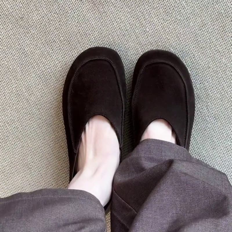 Bodisi New Style Soft Leather Soft Sole Women's Retro Loafers Slip-On Leather Socks Shoes Mother Shoes