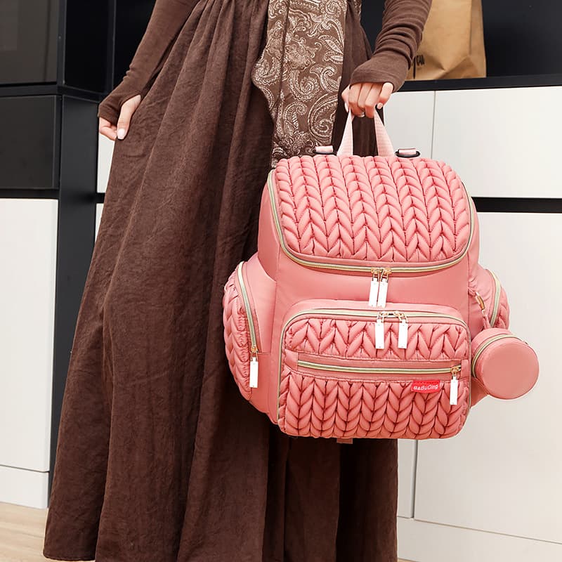 Cross-Border Mommy Bag, Multi-Functional Mother-And-Baby Backpack, Thermal Insulation Storage Bag, Large Capacity for Outings