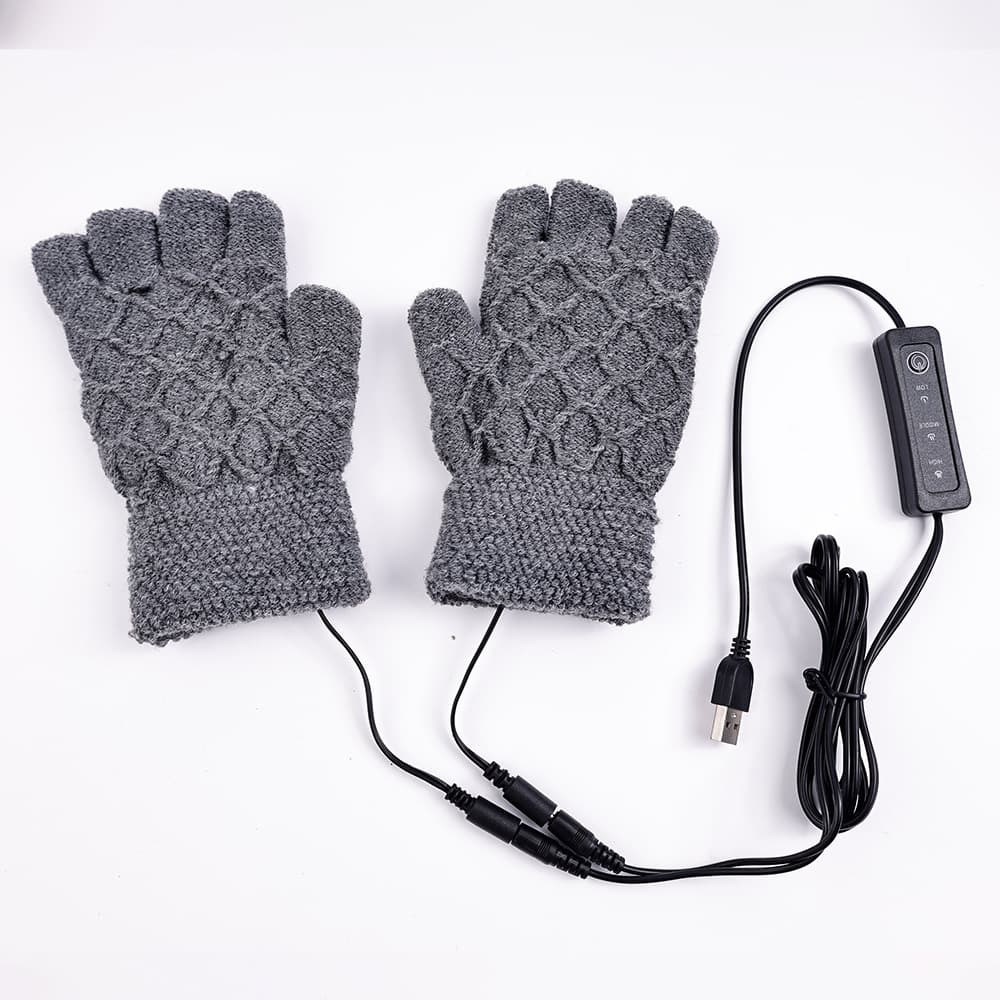 Heating Gloves with Power Bank Charger, Electric Heating Warm Gloves, Detachable and Washable with Temperature Control