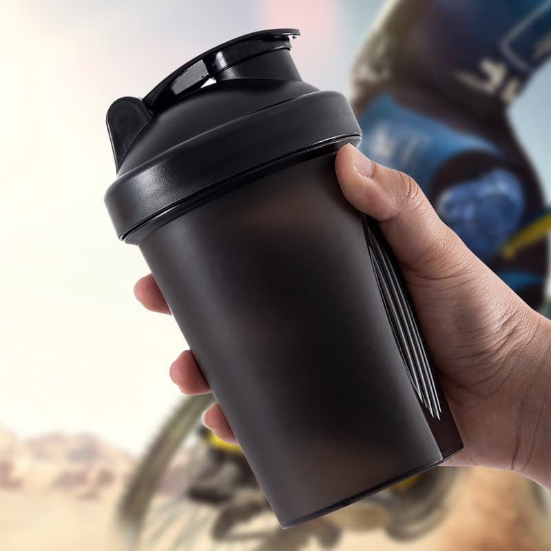 400ml Full-color Shaker Cup Protein Powder Milkshake Mixing Cup Can Print Logo No-pouring Pouring Versions Available