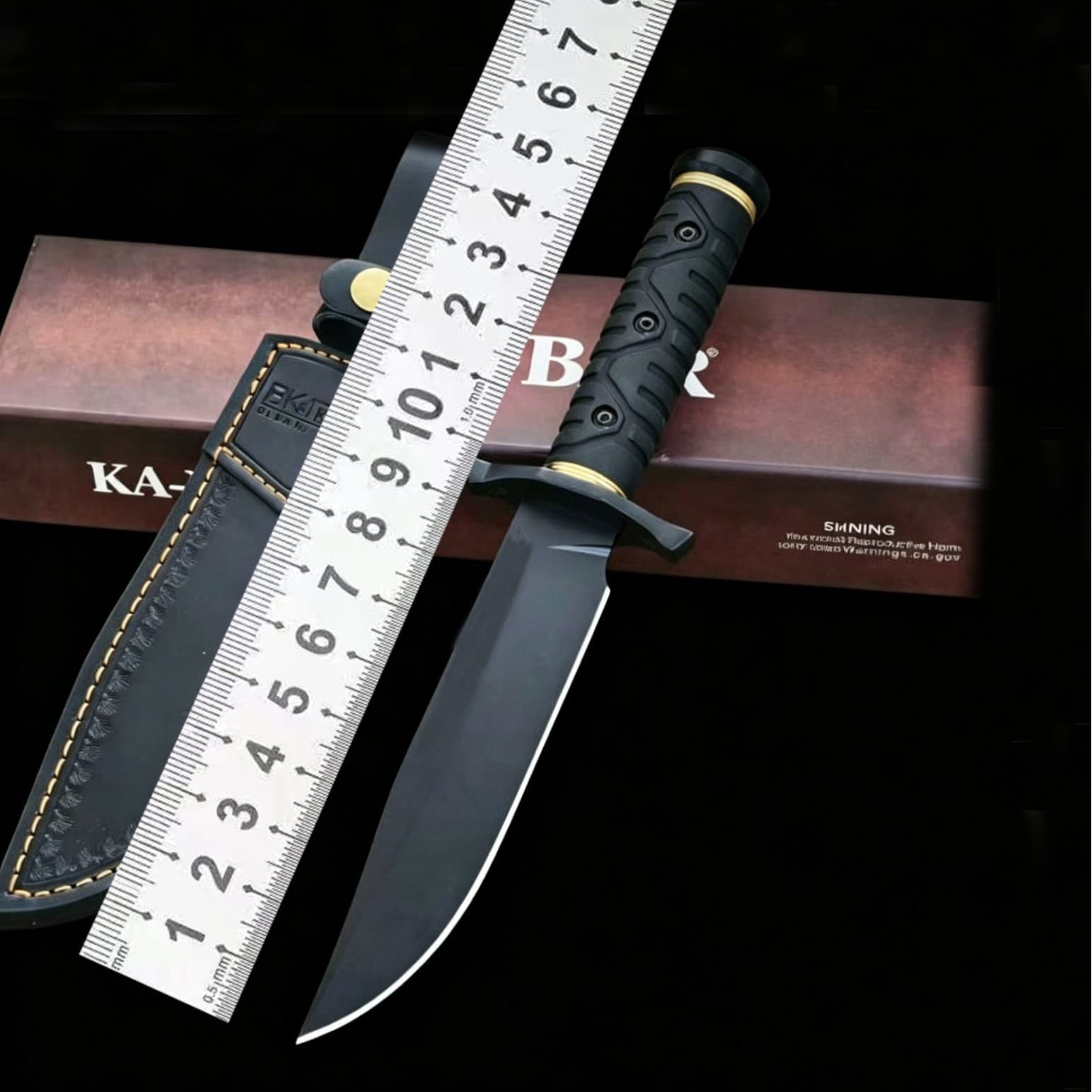 Cross-border KA-BAR Forest Outdoor Survival Tactical Straight Knife Military Knife High Hardness Camping Survival Knife