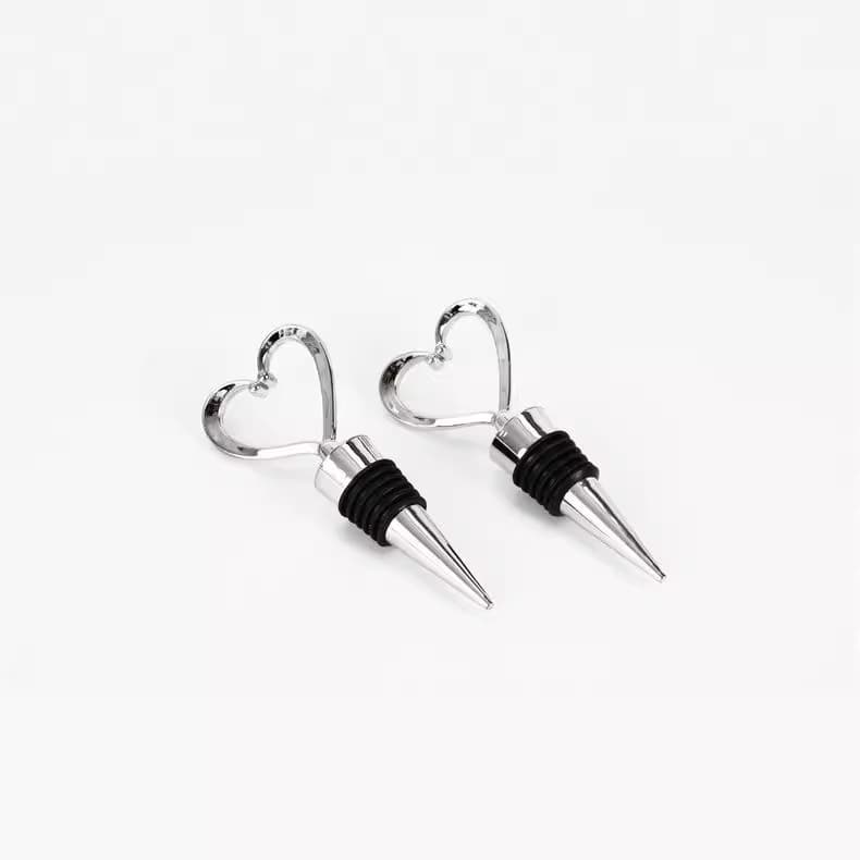 Popular Practical Heart-Shaped Wine Stopper Silver-Plated Vacuum Creative Home Sealing Silicone Dust-Proof Fresh-Keeping Factory Direct