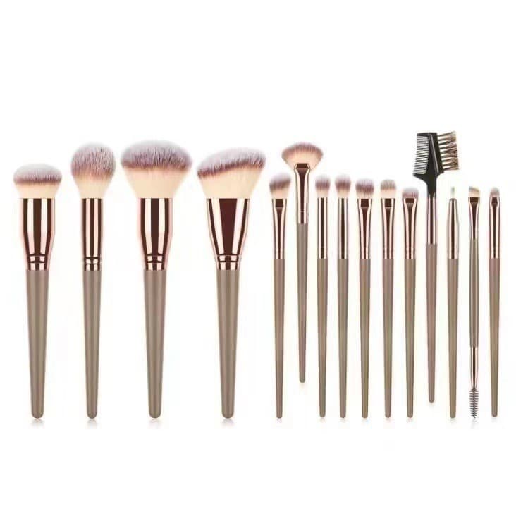 Portable Coffee Color 7/15/20 Piece Makeup Brush Set Powder Eyeshadow Brush Long Handle Plastic Handle Artificial Fiber Brush