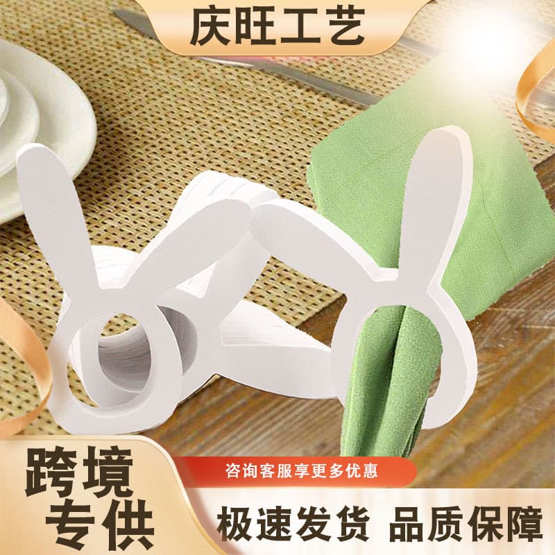 Wooden Restaurant Bar Hotel Table Napkin Holder Easter Bunny Shape Deer Craft Wood Art