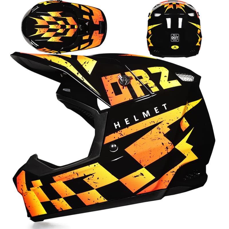 Orz Greenway X6 Off-Road Helmet Visor Downhill Trail Mountain Bike Full Face Helmet Removable Safety Helmet Youth Self