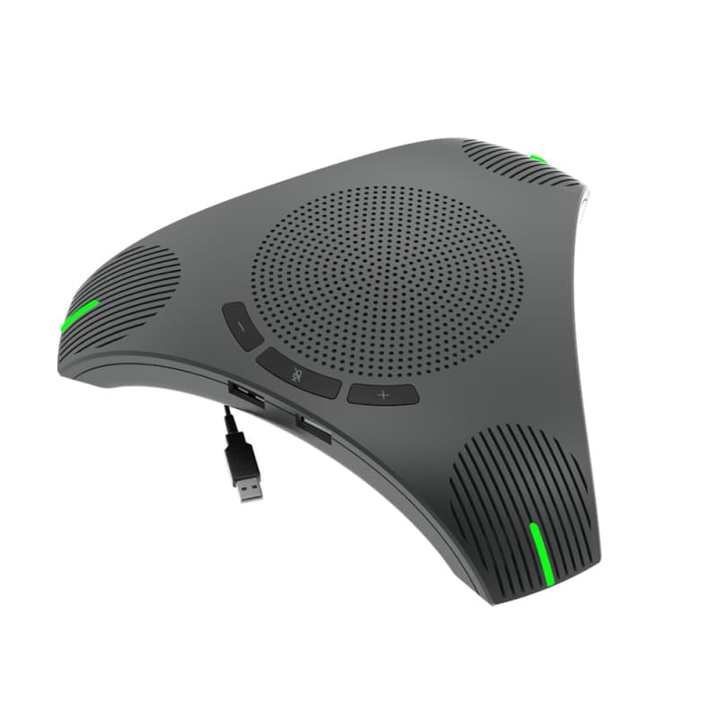 Noise-Canceling Portable Speaker USB Desktop Microphone with 6m Pickup for Video Conferencing, Omnidirectional Microphone
