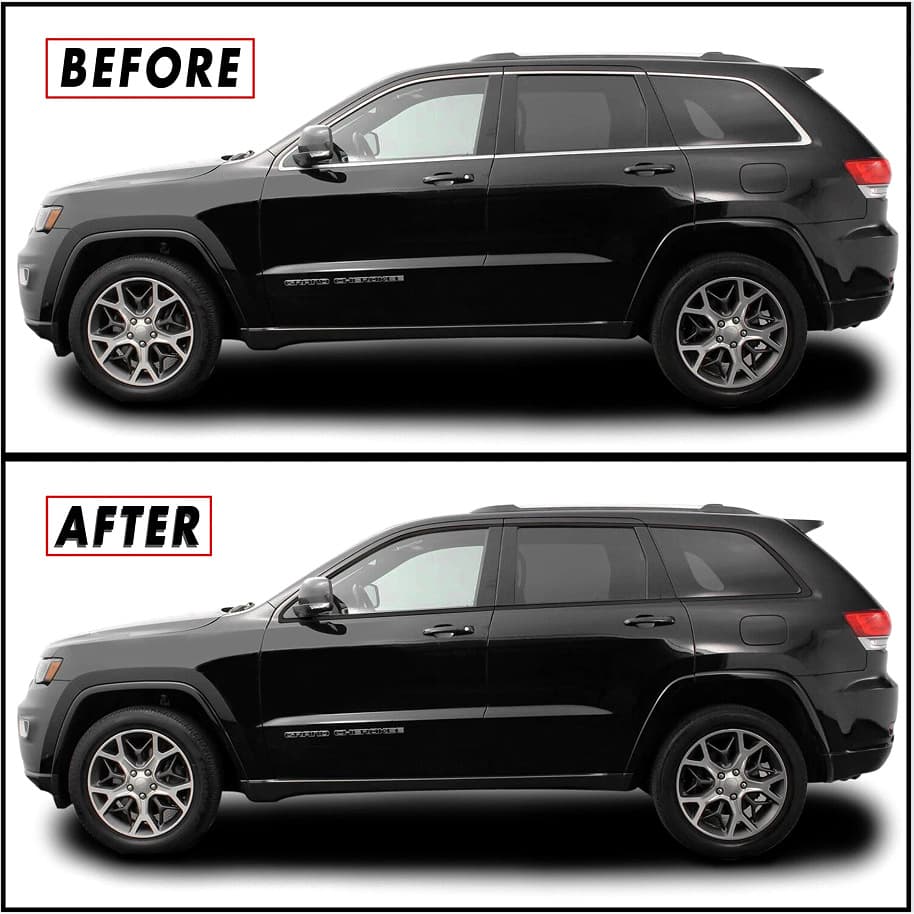 For Jeep Grand Cherokee 2011-2021 Window Chrome Delete Black Trim Overlay Sticker