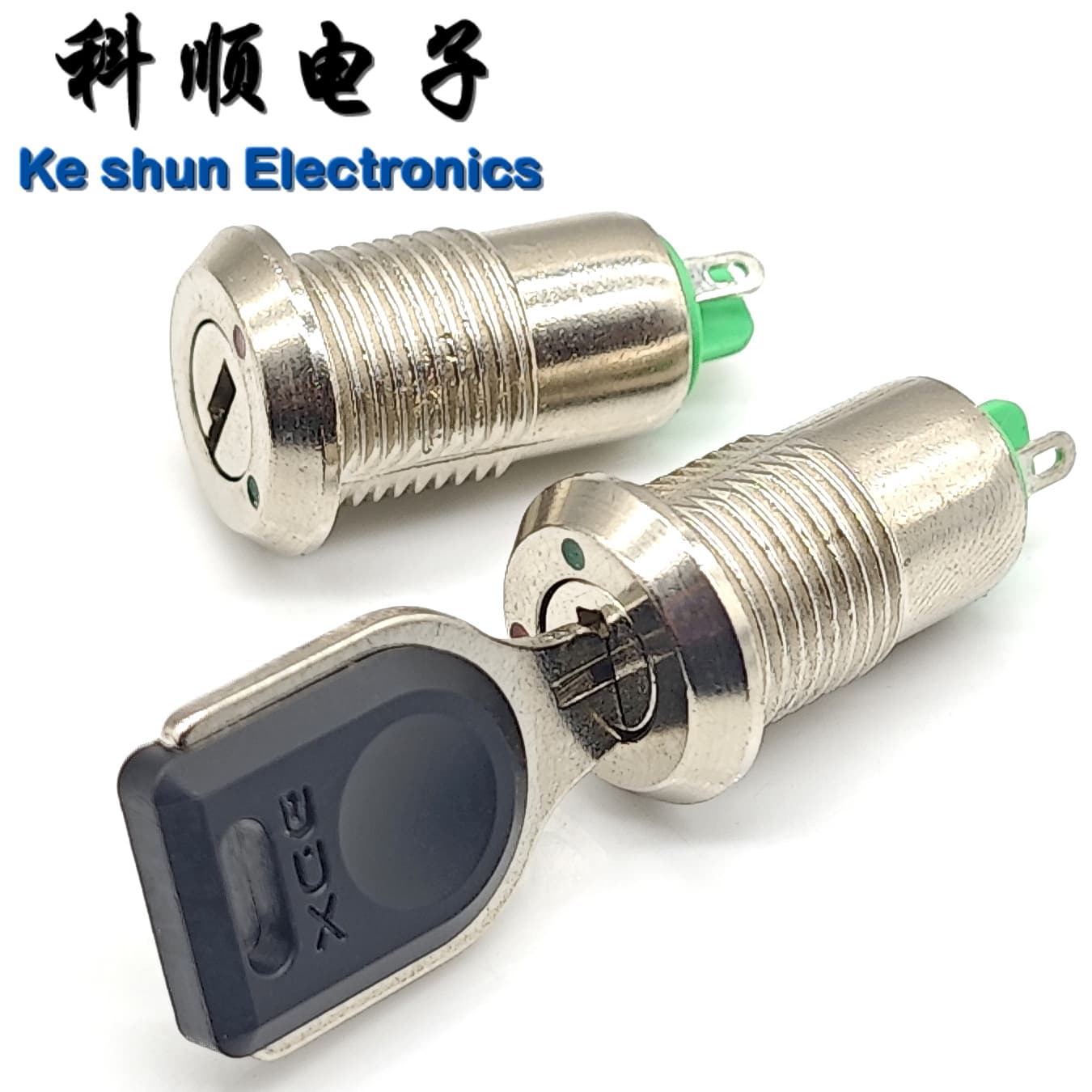 Supply of 12MM electronic switch, metal rotary knob switch with key, electronic lock key switch