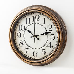 12 Inch Retro Clock Wall Clock Living Room Bedroom Fashion Gold Fading Creative Clock Hanging Clock Silent Quartz Clock
