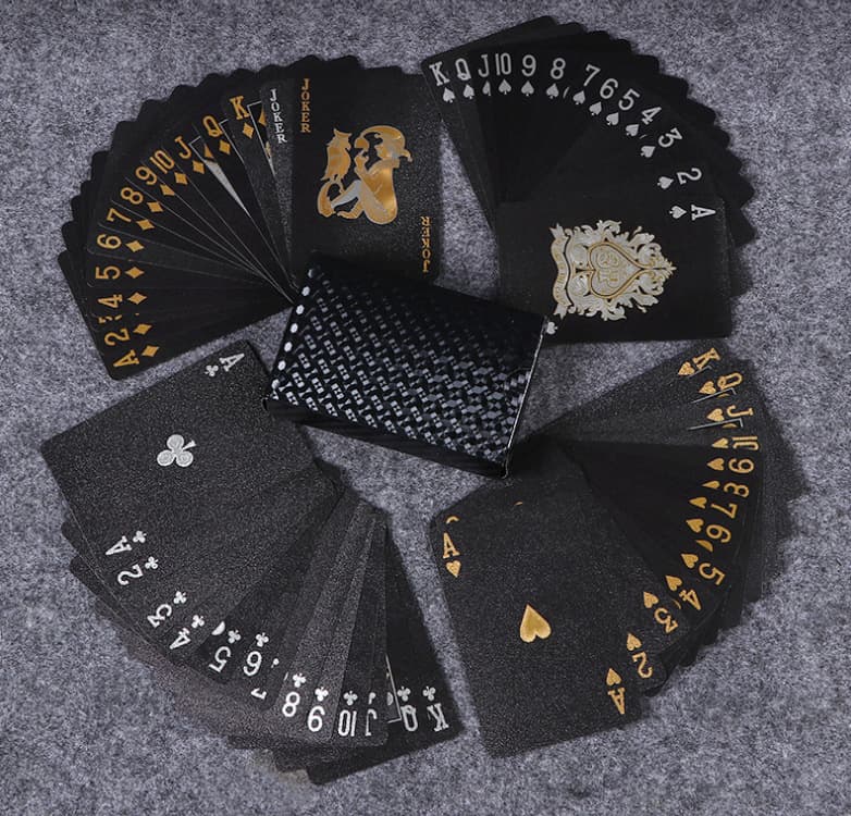 Manufacturer Direct Supply Washable Advertising Gift Gold Foil Playing Cards Portable Leisure Entertainment Board Game Cards