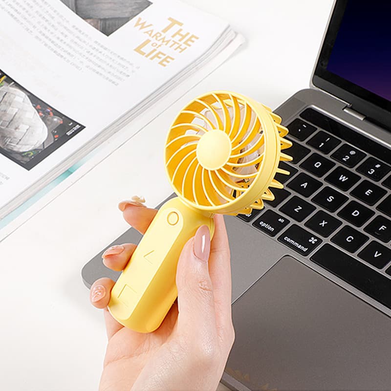 Handheld Mini Fan Portable Rechargeable Quiet Office Dormitory Neck Fan Desktop Small Electric Fan