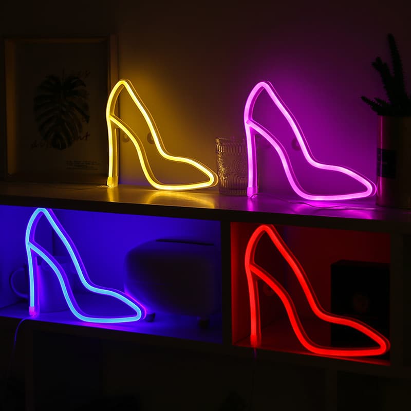 2021 New LED High Heel Neon Light Shape Lamp Children's Bedroom Decorative Night Light
