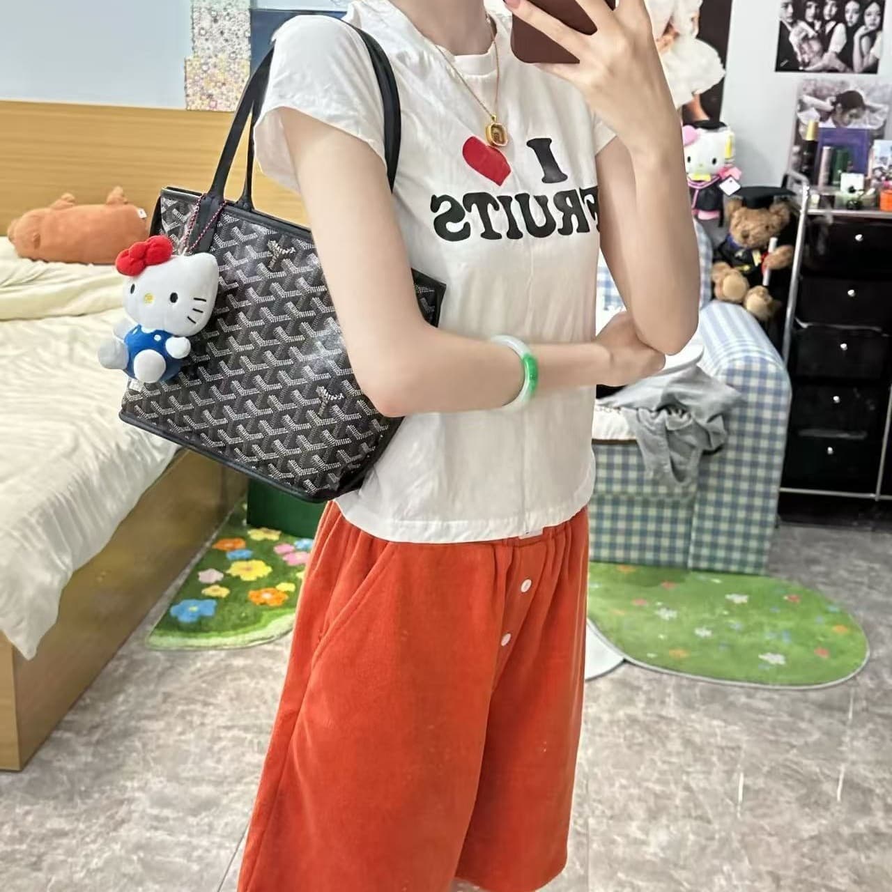 2025 New Classic Dog Tooth Women's Bag Vegetable Basket One-shoulder Portable Shopping Bag Large Capacity Mother-to-Do Bag Women's Tote Bag