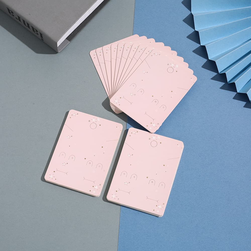 High-End Foil Stamping Jewelry Display Board Earring Ring Necklace Card Packaging Paperboard Sales Terminal Packaging Bag