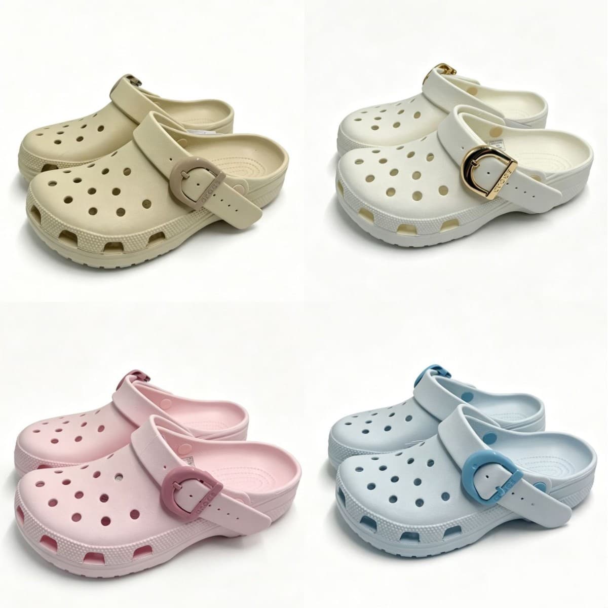 2026 New Classic Color Buckle Outdoor Couple Beach Sandals Slip-On Ice Cr Hole Shoes Spot Wholesale