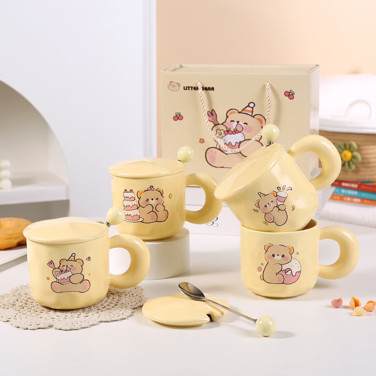 Novel Little Tiger Mug Hand Gift Ceramic Cup Creative Personality Cartoon Ins Home Coffee Cup