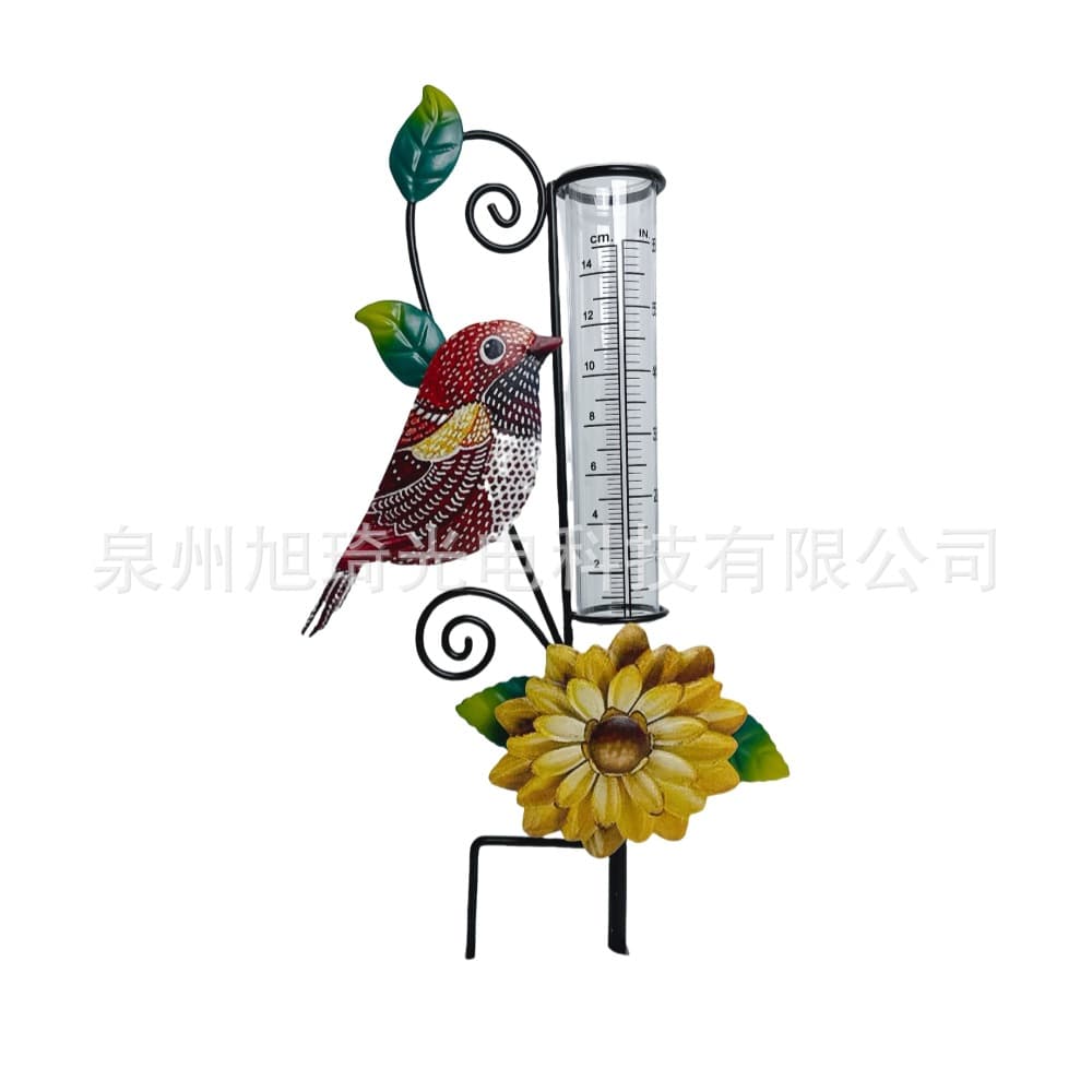 Best-selling Iron Bird Rain Gauge, Hummingbird Kingfisher Iron Rain Gauge, Garden Decoration Yard Ornament