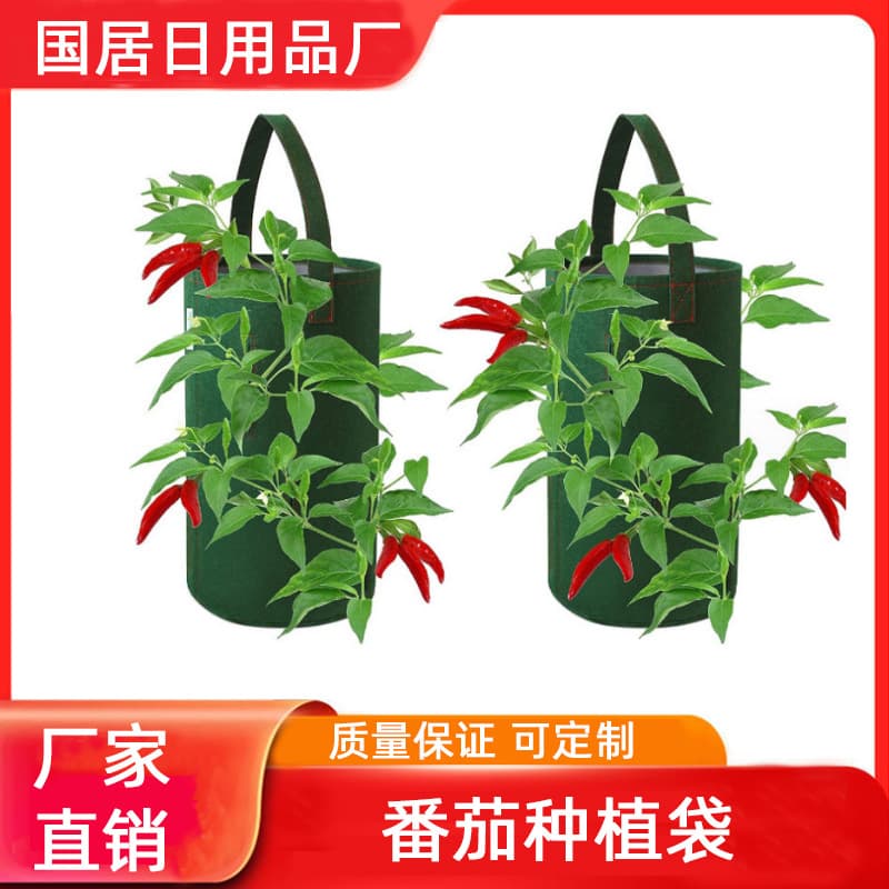 Amazon New Felt Inverted Tomato Grow Bag Hanging Strawberry Flower Cultivation Bag Seedling Bag